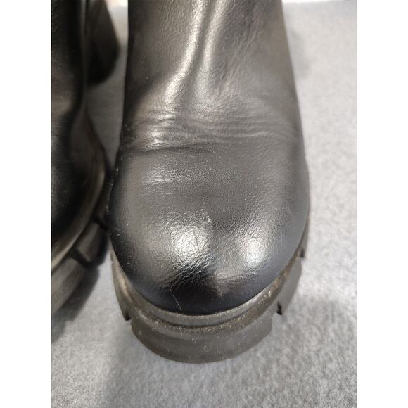 Madden Girl 4 Honeyy Platform Chunky Heel Gem Pull On Chelsea Boots Black - Picture 5 of 11